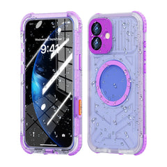 ShellBox Case for iPhone 16 Plus — Lavender Purple Transparent Magnetic Waterproof & Shockproof Case