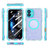 ShellBox iPhone 16 Plus Teal Transparent Protective Case – Slim Shockproof Hybrid Cover