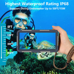 15m Waterproof Shockproof Phone Case with Camera Frame