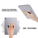 Adjustable Silver Grey Carbon Steel Tablet Stand with Silicone Pads