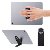 Adjustable Silver Grey Carbon Steel Tablet Stand with Silicone Pads – 2 Piece Set