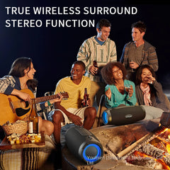 ORTIZAN M8 Portable Bluetooth Speaker with RGB Lights, IPX2 Waterproof