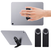 Adjustable Silver Grey Carbon Steel Tablet Stand with Silicone Pads