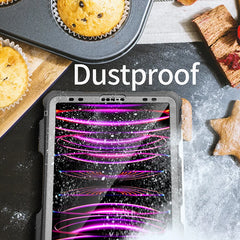 Rugged Waterproof Kickstand Case with Built‑in Screen Protector for iPad