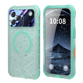 ShellBox Case Waterproof Case for iPhone 17 Pro Max – Clear Frosted Matte Teal Green with Screen & Lens Protector