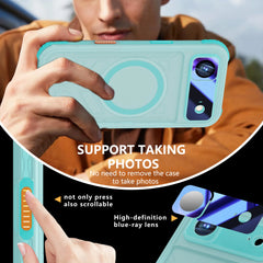 ShellBox Case Waterproof Case for iPhone 17 Air– Clear Frosted Matte Teal Green with Screen & Lens Protector