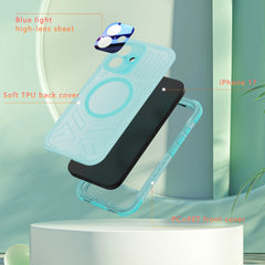 ShellBox Case Waterproof Case for iPhone 17 – Clear Frosted Matte Teal Green with Screen & Lens Protector