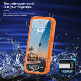 ShellBox Case Magnetic Waterproof Case with Screen & Camera Protector – Orange Side for iPhone 17