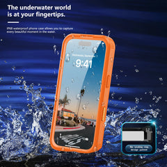 ShellBox Case Magnetic Waterproof Case with Screen & Camera Protector – Orange Side for iPhone 17