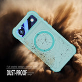 ShellBox Case Waterproof Case for iPhone 17 Air– Clear Frosted Matte Teal Green with Screen & Lens Protector