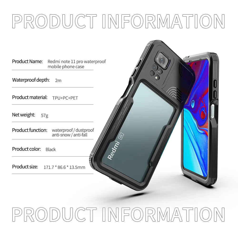 ShellBox Case Transparent Protective Case – Clear & Rugged for Redmi Note 11 Pro