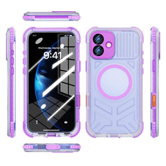 ShellBox Case for iPhone 16 Plus — Lavender Purple Transparent Magnetic Waterproof & Shockproof Case