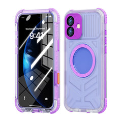 ShellBox Case for iPhone 16 Plus — Lavender Purple Transparent Magnetic Waterproof & Shockproof Case