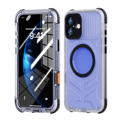 ShellBox Case iPhone 16 Plus Black Transparent Protective Case – Slim Shockproof Hybrid Cover