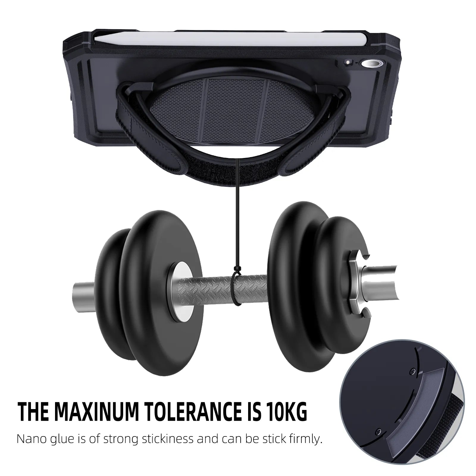 ShellBox Case Universal Tablet Stand – Adjustable Foldable Holder for iPad, Black