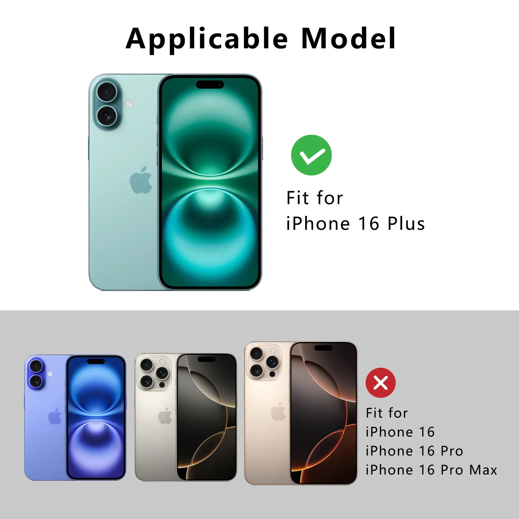 ShellBox Case iPhone 16 Plus Black Transparent Protective Case – Slim Shockproof Hybrid Cover