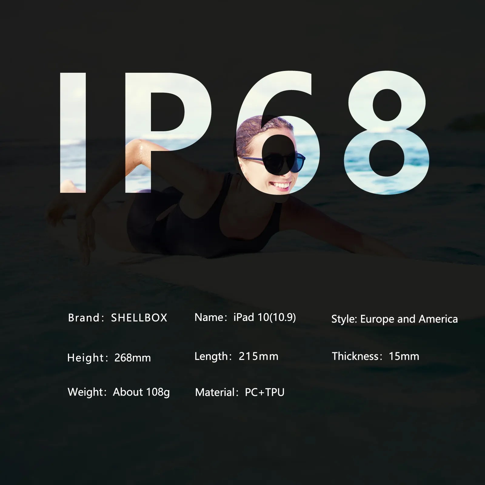 ShellBox Case iPad 10 (10.9) TPU + PC Protective Case with Smart Keyboard Support