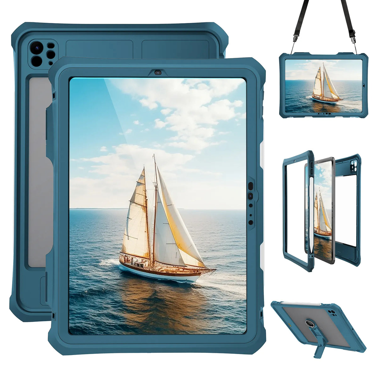 ShellBox Case 2024 iPad Pro 11" Protective Case – Full-Body Rugged Teal Edition