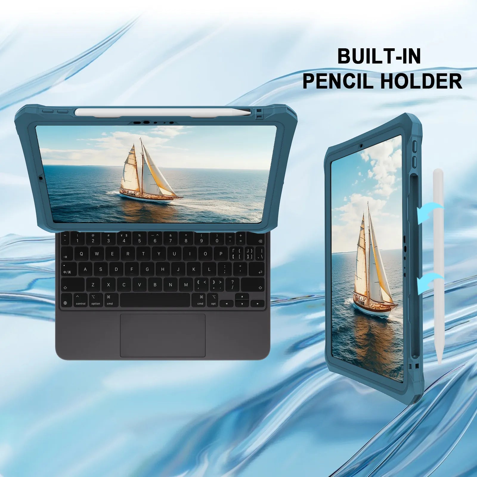 ShellBox Case 2024 iPad Pro 11" Protective Case – Full-Body Rugged Teal Edition