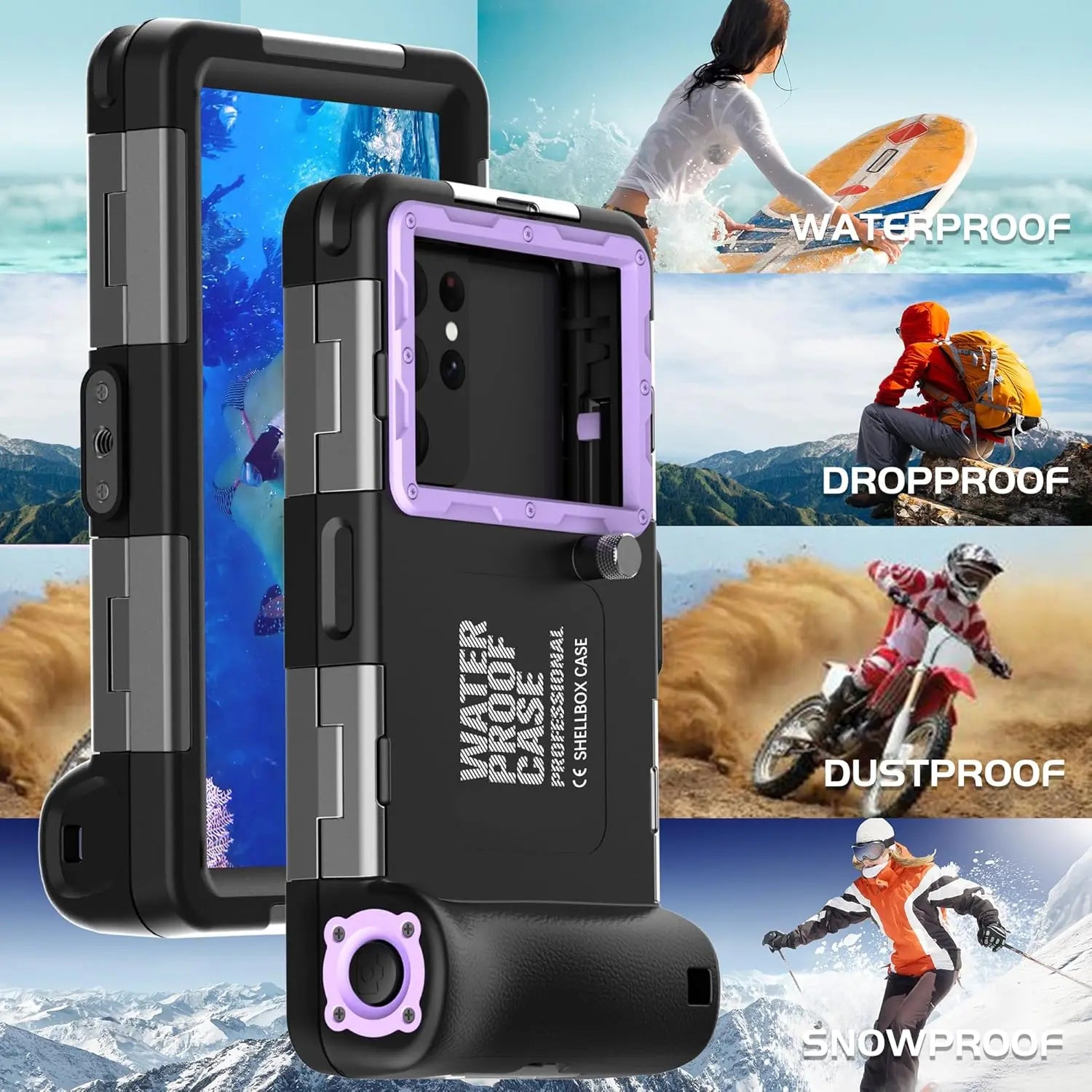 Universal Waterproof Diving Phone Case with Lanyard 360° Protection