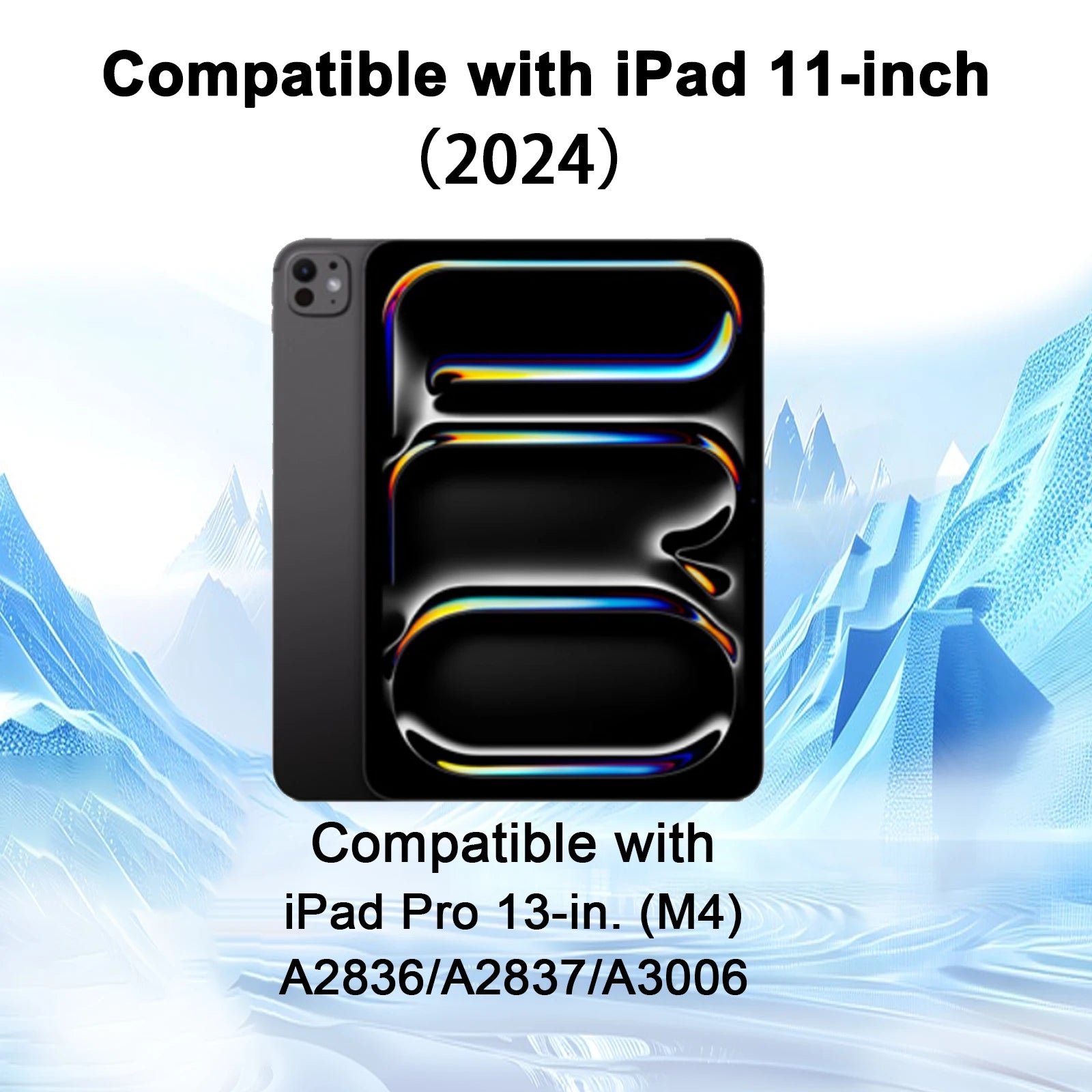 Magnetic Tri-Fold Leather iPad Pro 11" Case with ID Holder