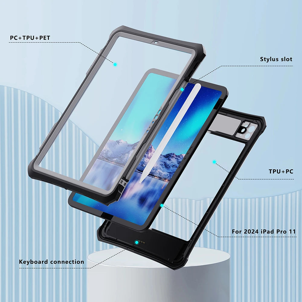 SHELLBOX Waterproof IP68 Tablet Case for iPad Pro 11 2024