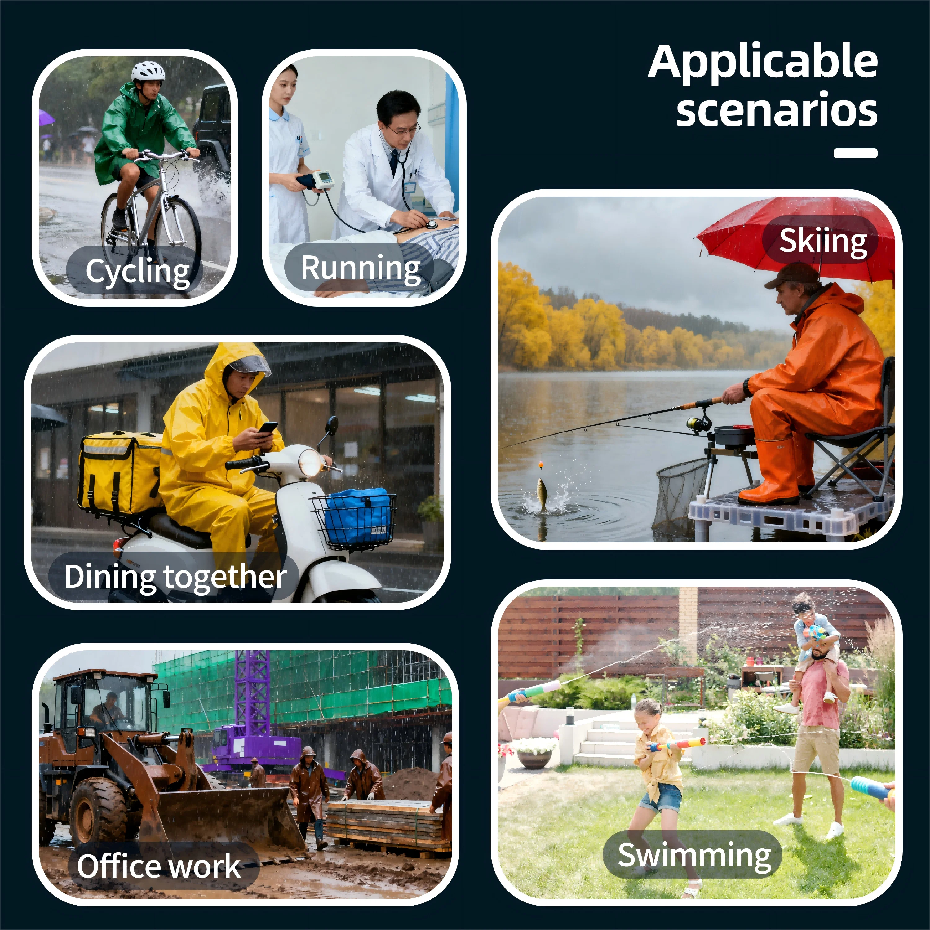 6.9" Universal Waterproof Shockproof Phone Case with Suction Cup