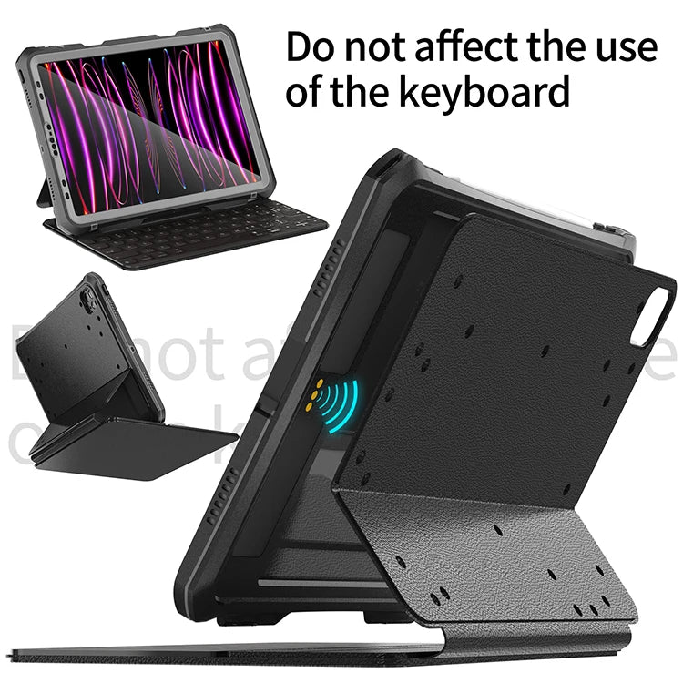 Rugged Waterproof Kickstand Case with Built‑in Screen Protector for iPad