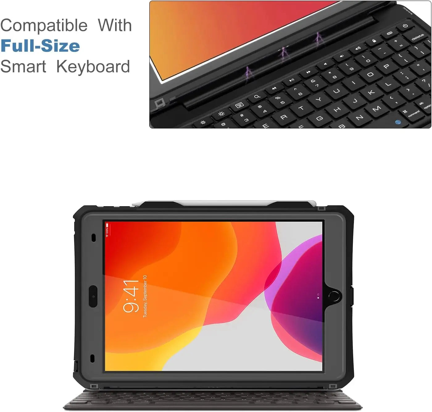 ShellBox Waterproof Heavy-Duty Shockproof iPad 10.2 Case with Strap