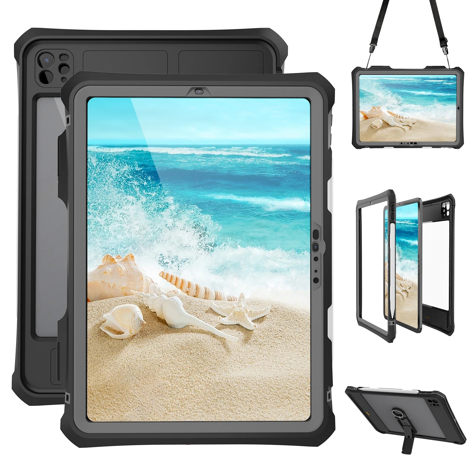 Magnetic Tri-Fold Leather iPad Pro 11" Case with ID Holder