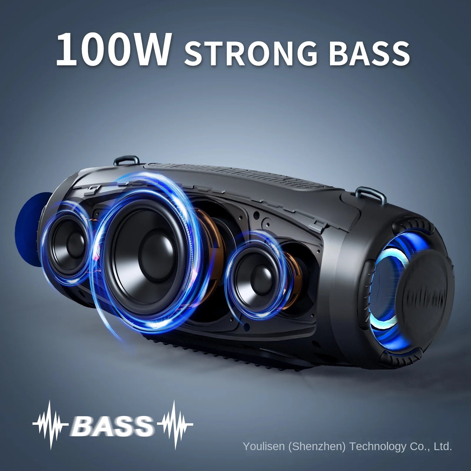 ORTIZAN M8 Portable Bluetooth Speaker with RGB Lights, IPX2 Waterproof