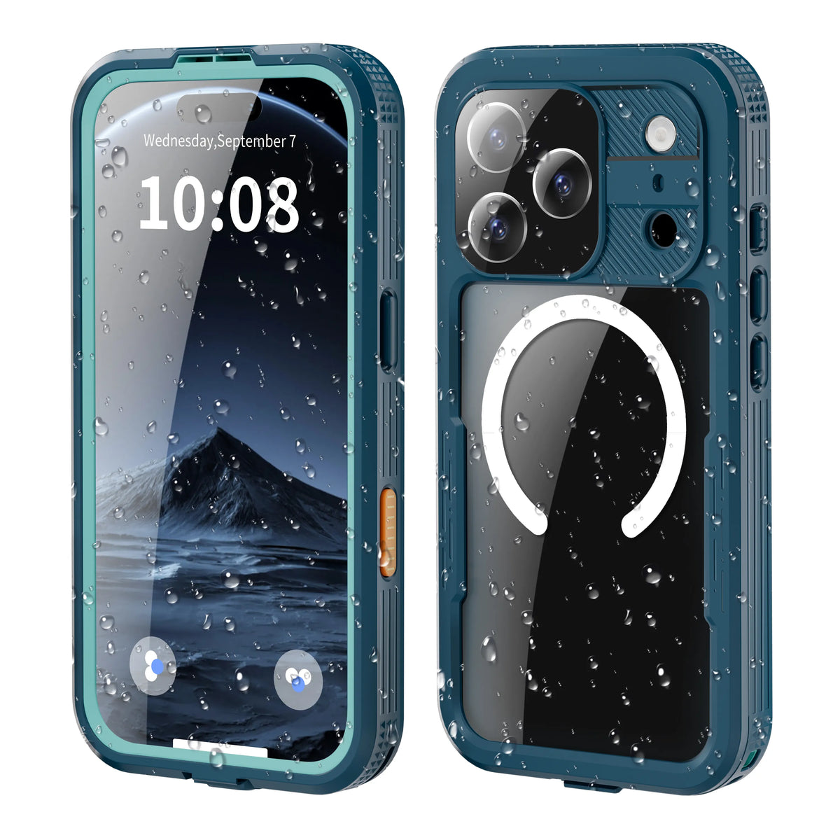 ShellBox Case Magnetic Clear Rugged Case for iPhone 17 Pro, Waterproof Dustproof Full Body Protection with Built-in Screen & Lens Protector