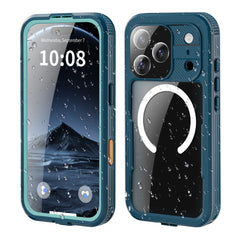 ShellBox Case Magnetic Clear Rugged Case for iPhone 17 Pro, Waterproof Dustproof Full Body Protection with Built-in Screen & Lens Protector