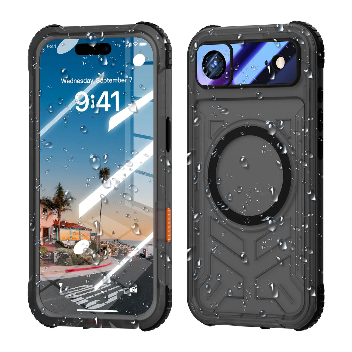 ShellBox Case Waterproof Case for iPhone 17 Air – Full Body Protective Cover with Screen & Lens Protector, Frosted Black
