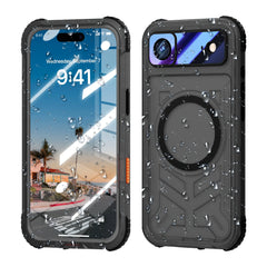 ShellBox Case Waterproof Case for iPhone 17 Air – Full Body Protective Cover with Screen & Lens Protector, Frosted Black