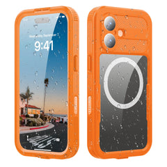 ShellBox Case Magnetic Waterproof Case with Screen & Camera Protector – Orange Side for  iPhone 17