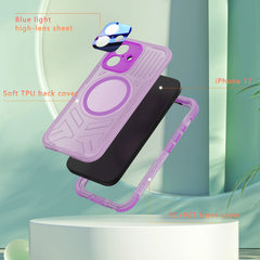 ShellBox Case Magnetic Waterproof Case for iPhone 17 – Matte Frosted Purple with Screen & Camera Protector