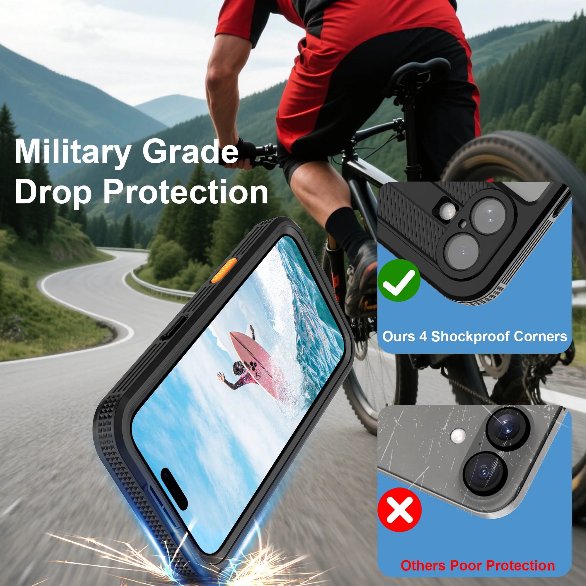 ShellBox Case Waterproof Dustproof Case for iPhone 17 – 360° Full Body Military-Grade Shockproof Cover