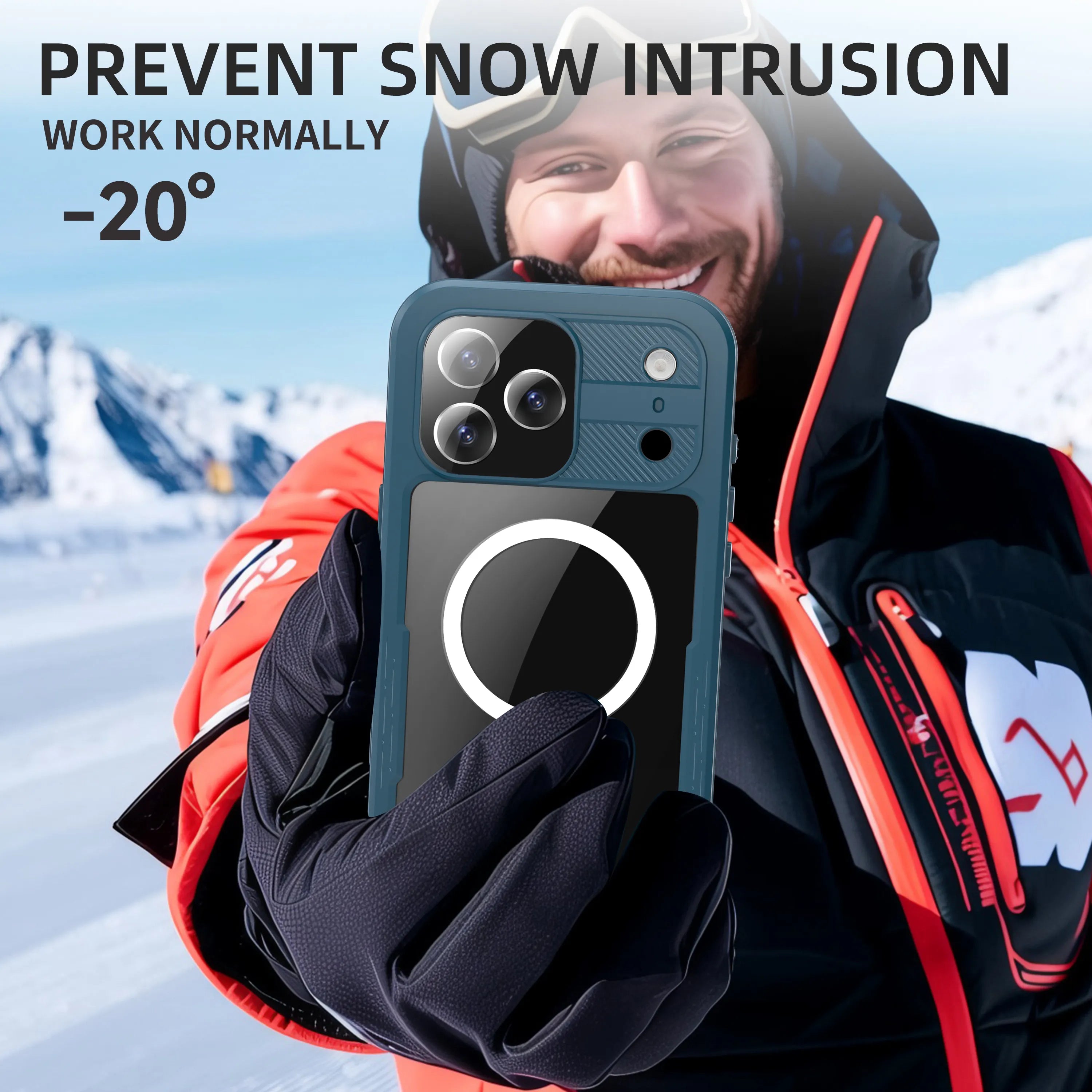 ShellBox Case for iPhone 17 Pro Max, IP68 Waterproof Full Body Protection with Built-in Screen Protector, Military Grade Underwater Phone Cover