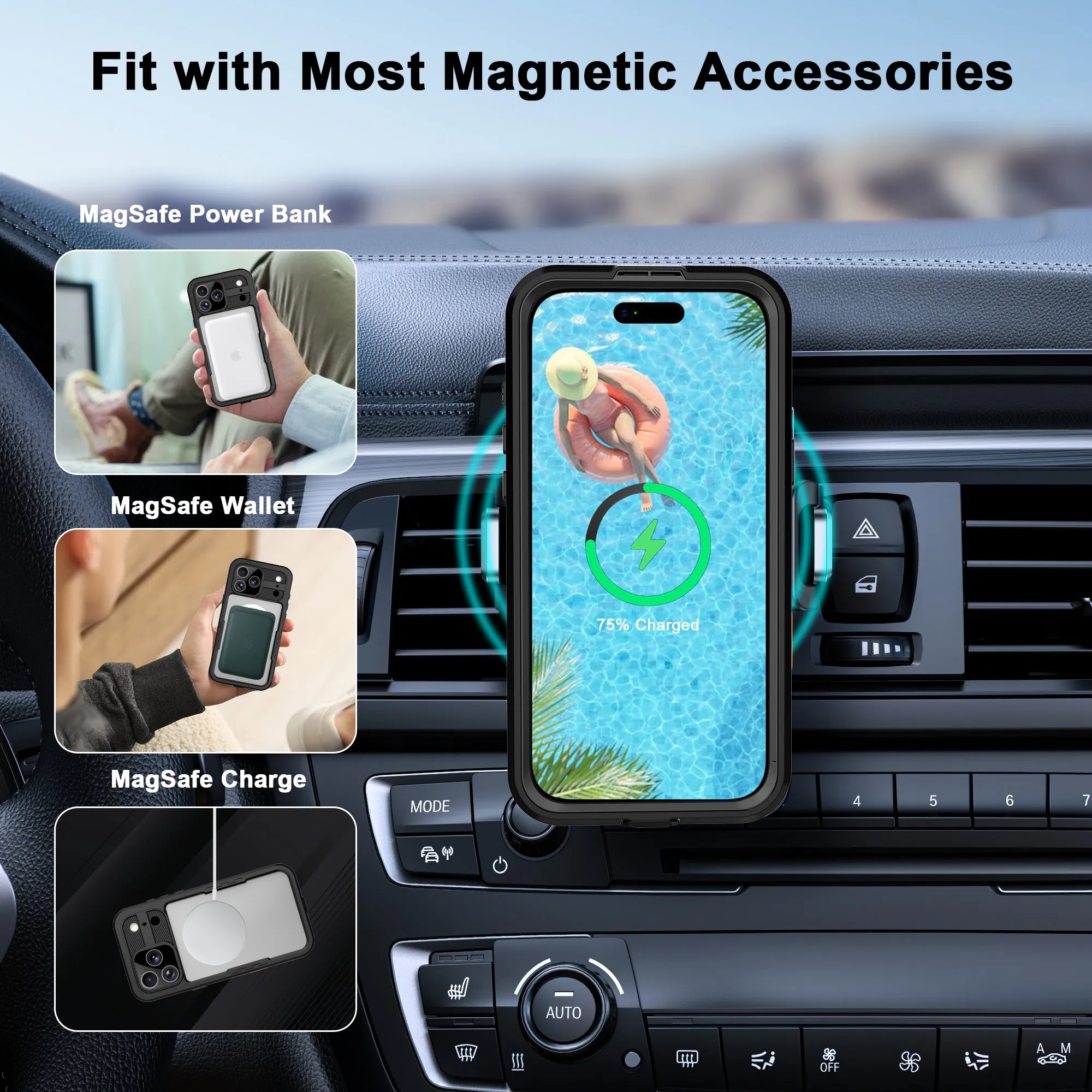 ShellBox Case Waterproof Case for iPhone 17 Pro, 360 Full Body Shockproof Cover with Screen & Camera Lens Protector