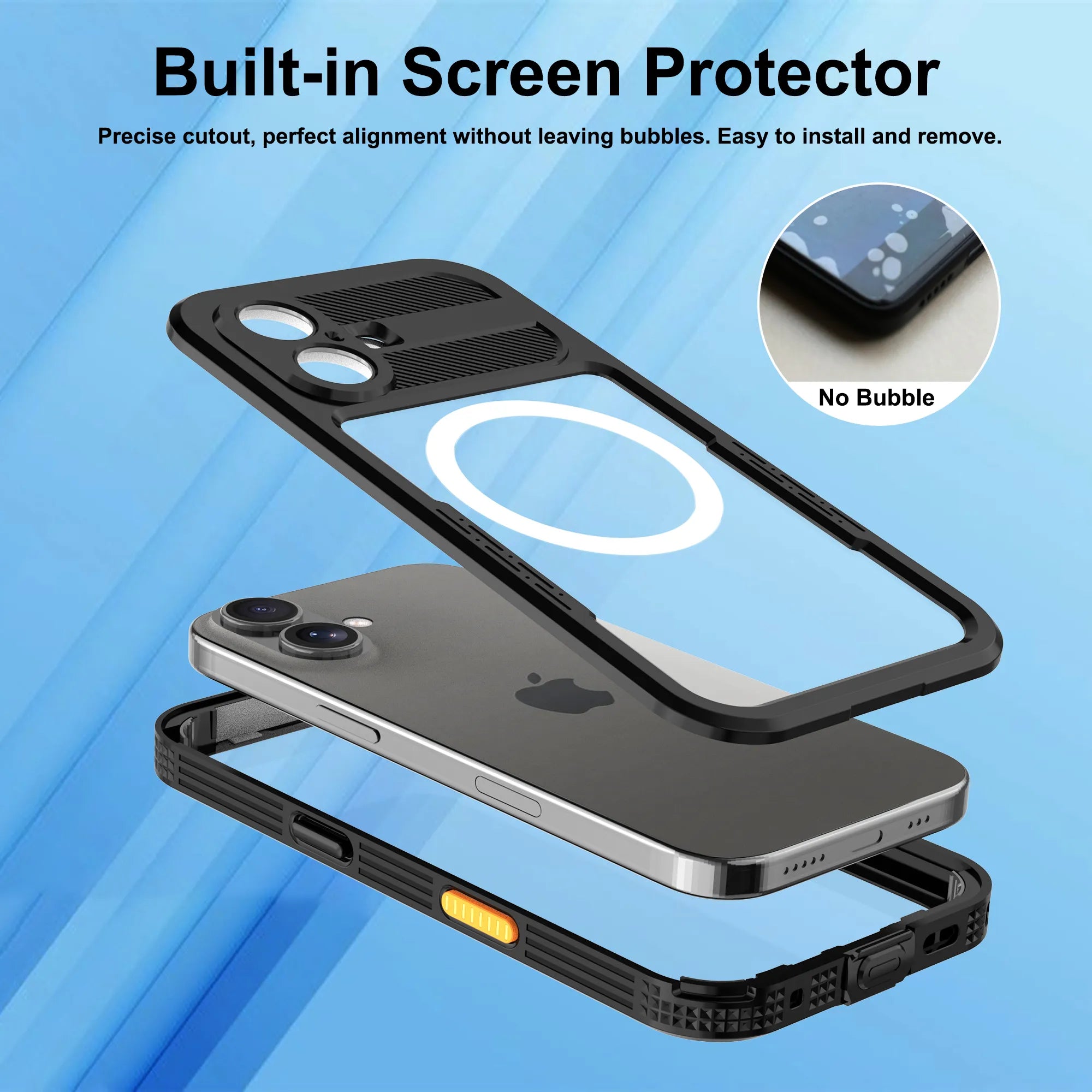 ShellBox Case Waterproof Dustproof Case for iPhone 17 – 360° Full Body Military-Grade Shockproof Cover