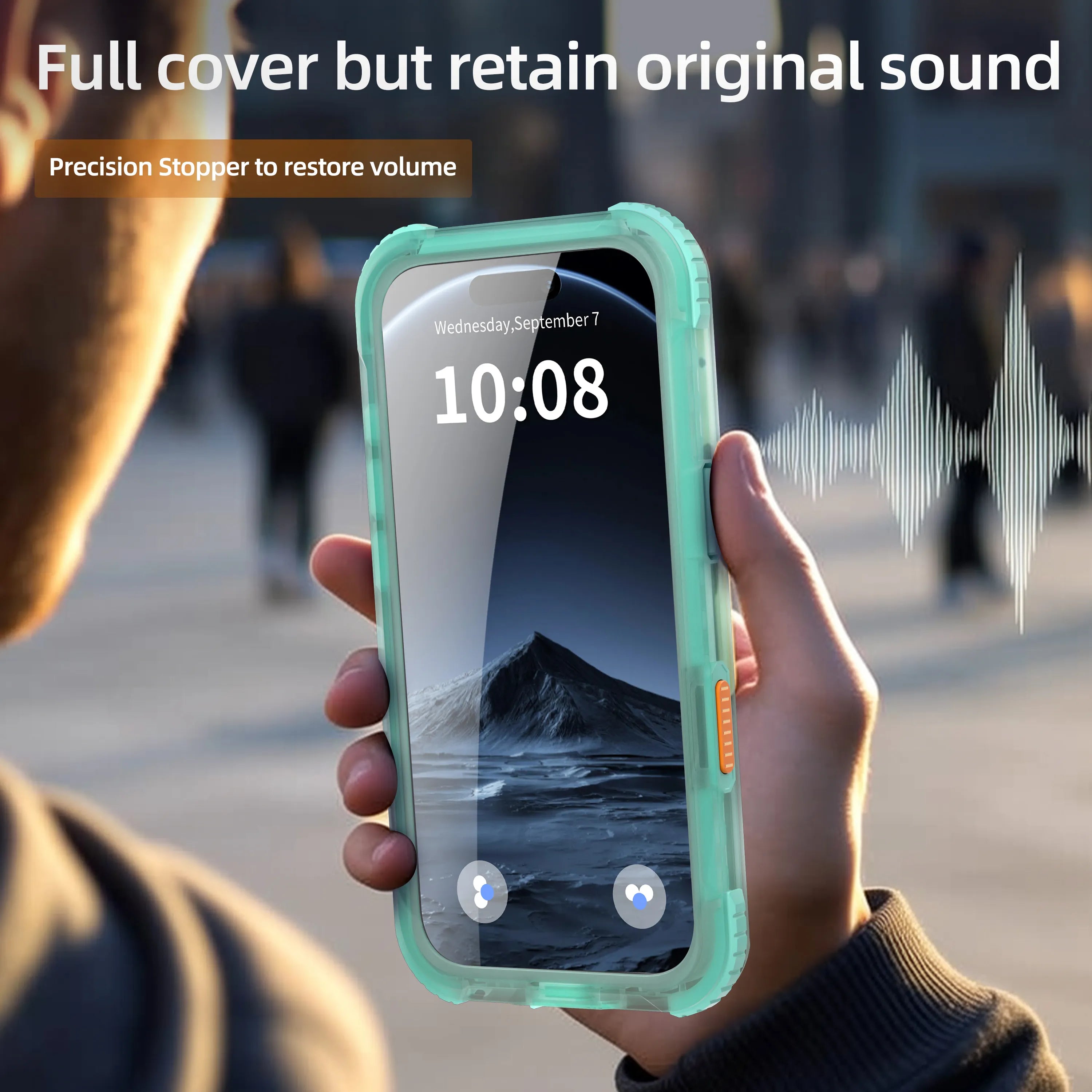 ShellBox Case Waterproof Case for iPhone 17 Pro Max – Clear Frosted Matte Teal Green with Screen & Lens Protector