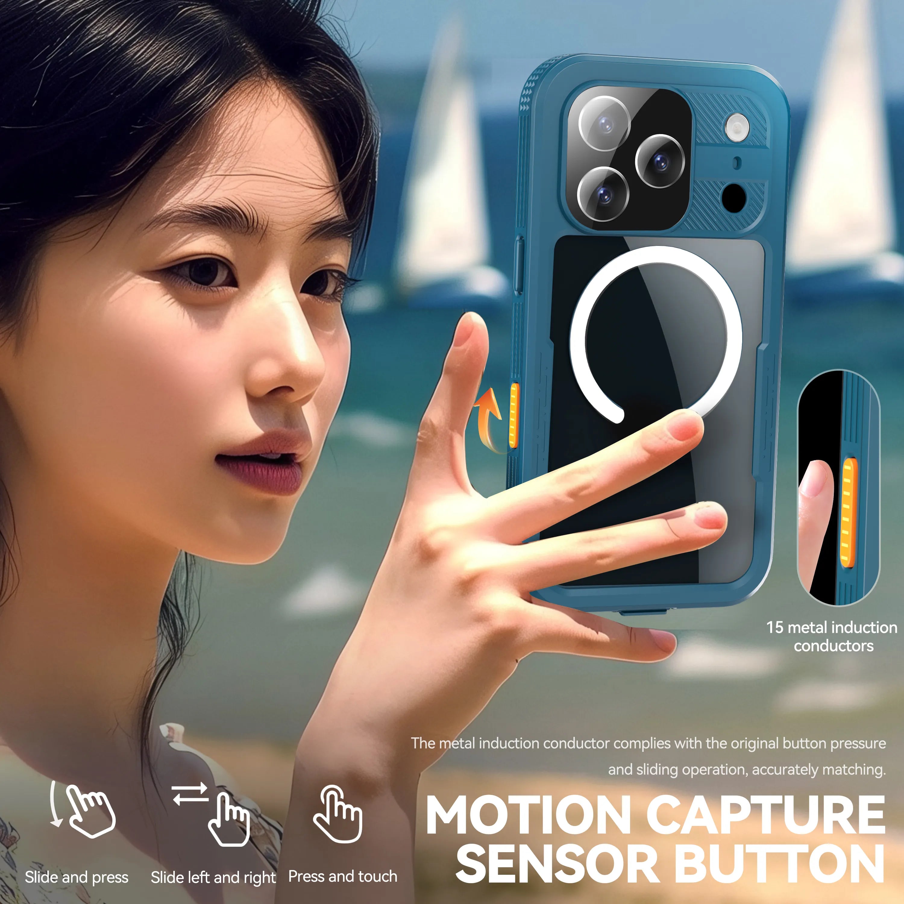 ShellBox Case Magnetic Waterproof Case for iPhone 17, 360 Full Body Military-Grade Shockproof Cover with Screen & Lens Protector – Teal Green