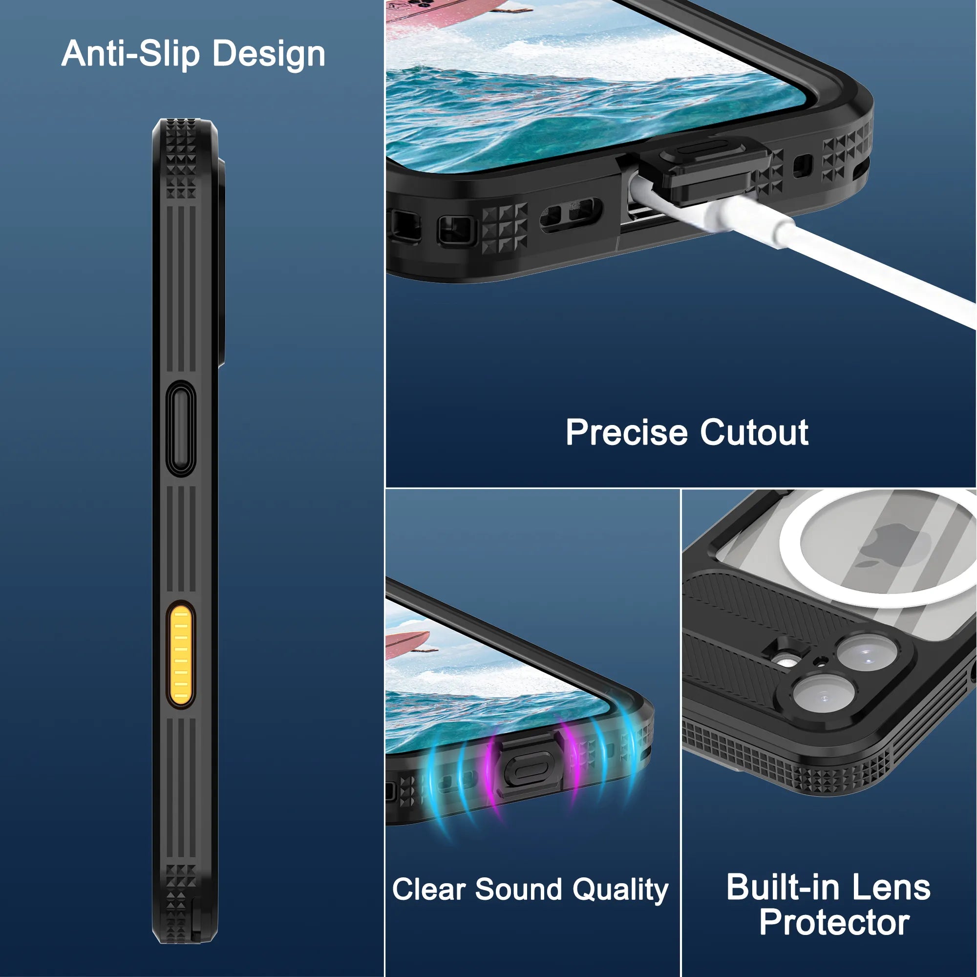 ShellBox Case Waterproof Dustproof Case for iPhone 17 – 360° Full Body Military-Grade Shockproof Cover