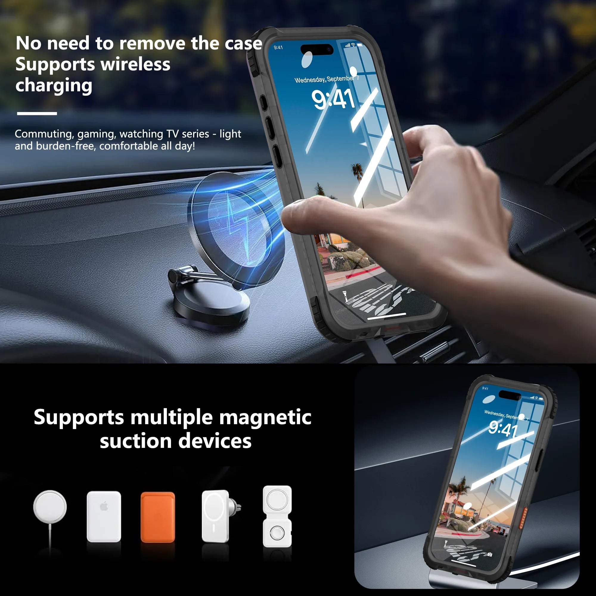 ShellBox Case Waterproof Case for iPhone 17 Air – Full Body Protective Cover with Screen & Lens Protector, Frosted Black