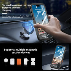 ShellBox Case Waterproof Case for iPhone 17 Air – Full Body Protective Cover with Screen & Lens Protector, Frosted Black