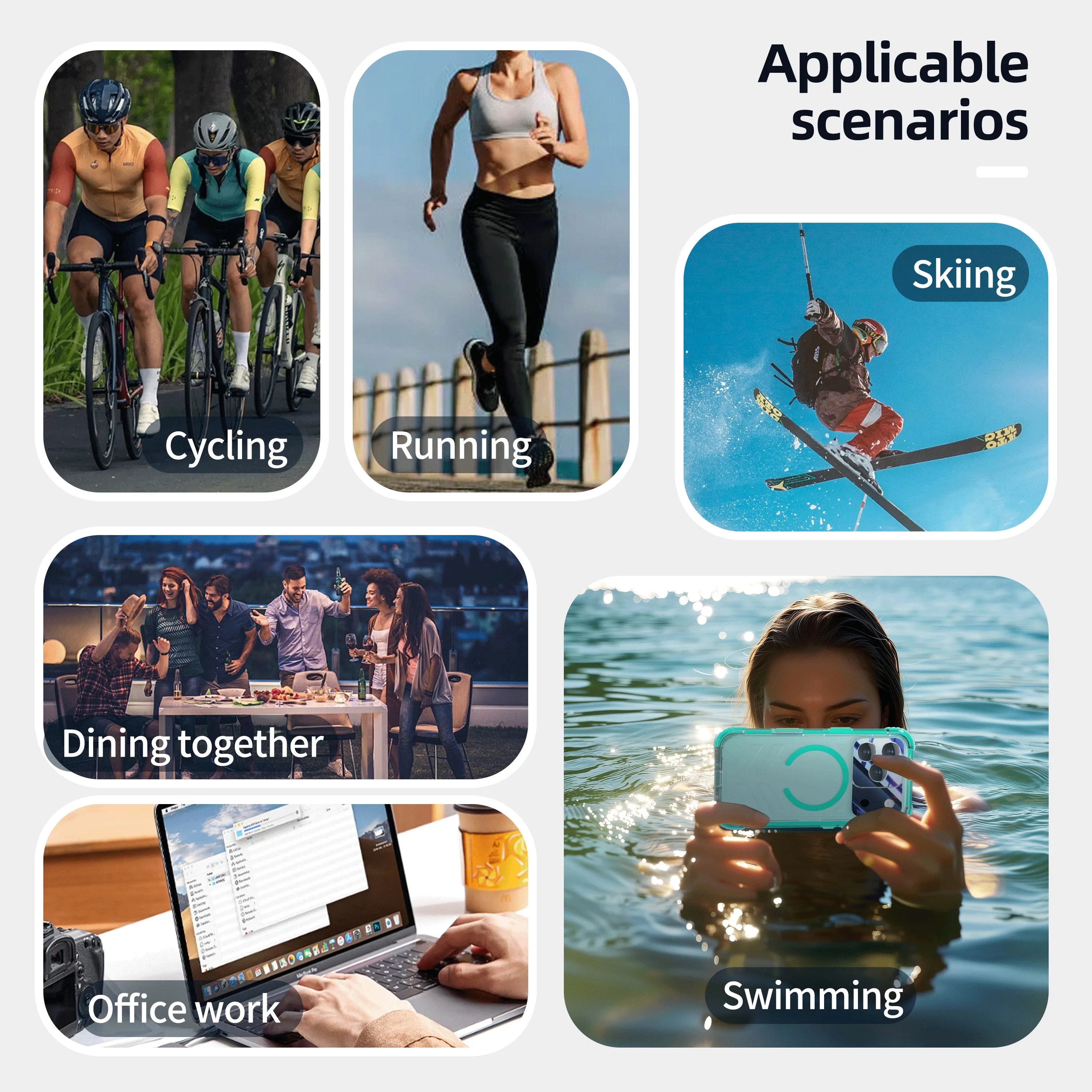 ShellBox Case Waterproof Case for iPhone 17 Pro – Clear Frosted Matte Teal Green with Screen & Lens Protector