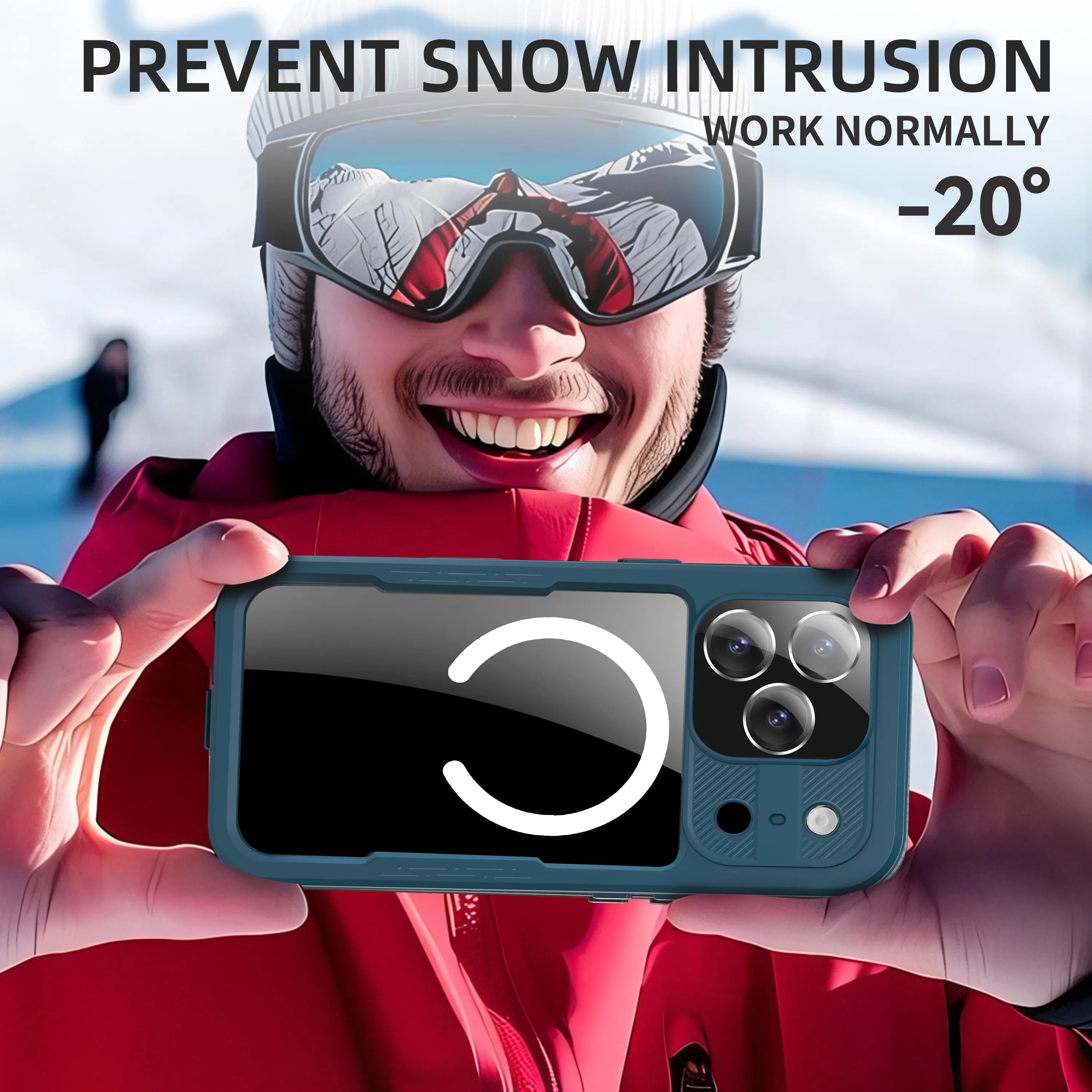 ShellBox Case Magnetic Clear Rugged Case for iPhone 17 Pro, Waterproof Dustproof Full Body Protection with Built-in Screen & Lens Protector