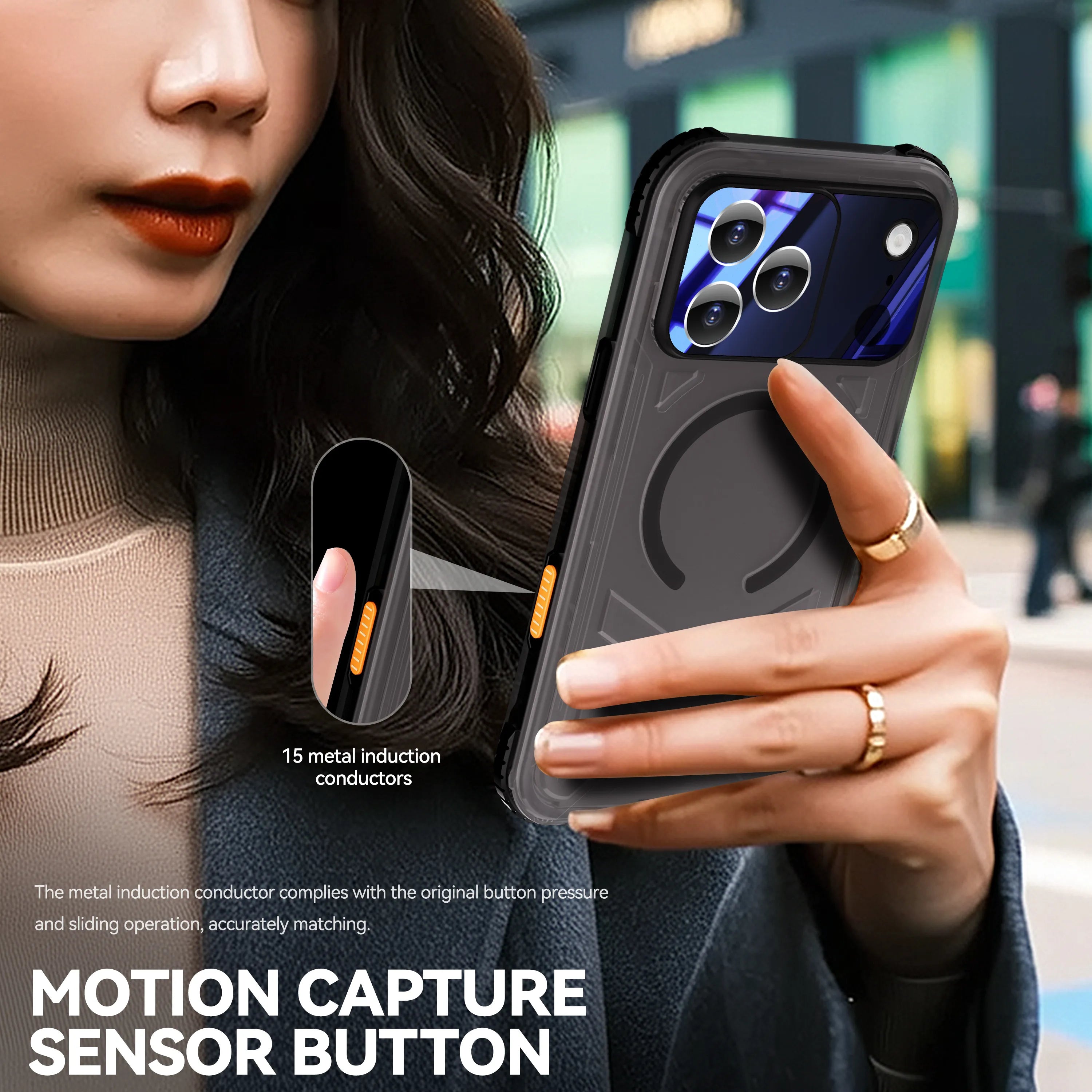 ShellBox Case Waterproof Case for iPhone 17 Pro Max – Full Body with Lens Protector, Frosted Black