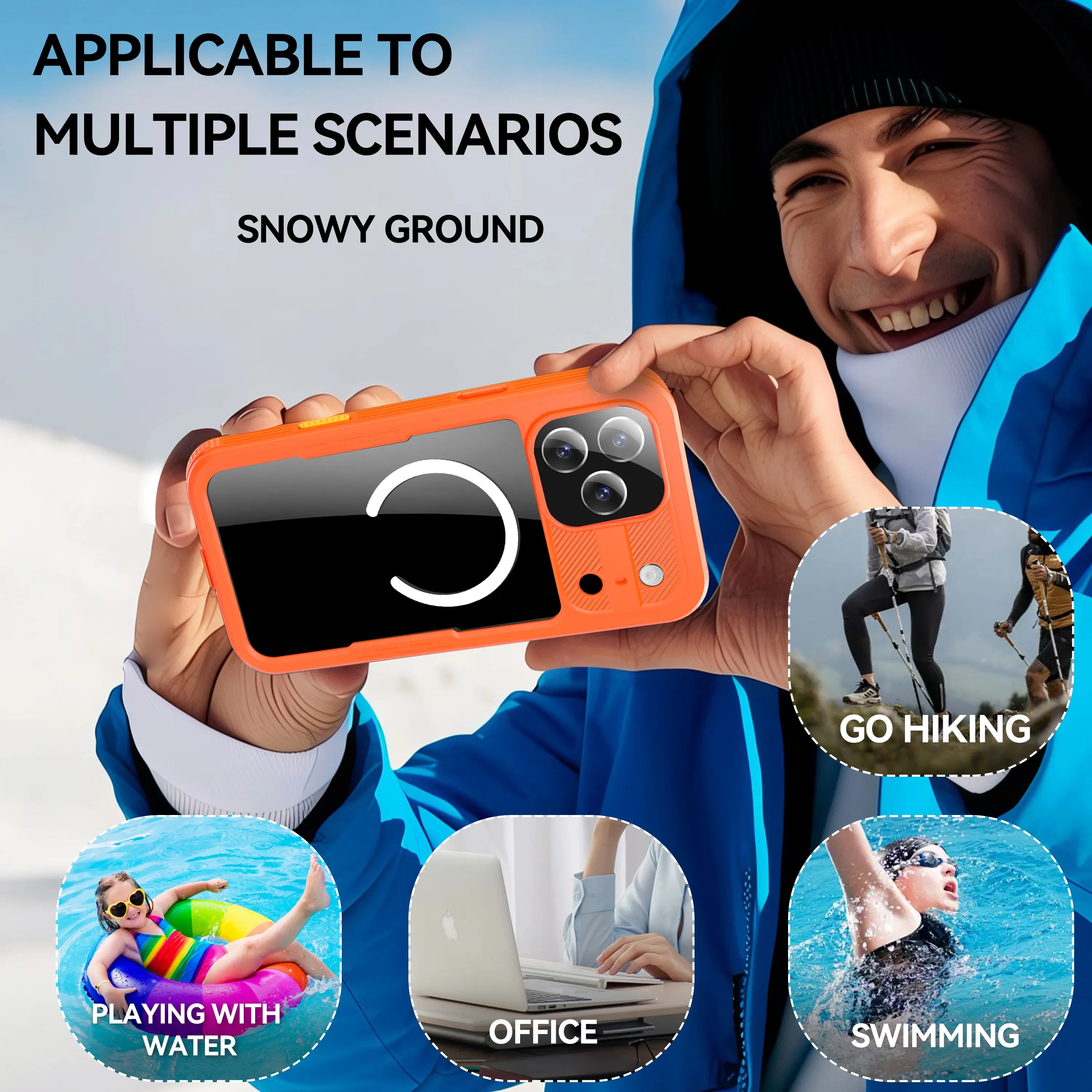 ShellBox Case Magnetic Waterproof Case with Screen & Camera Protector for iPhone 17 Pro Max